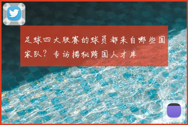 足球四大联赛的球员都来自哪些国家队？专访揭秘跨国人才库
